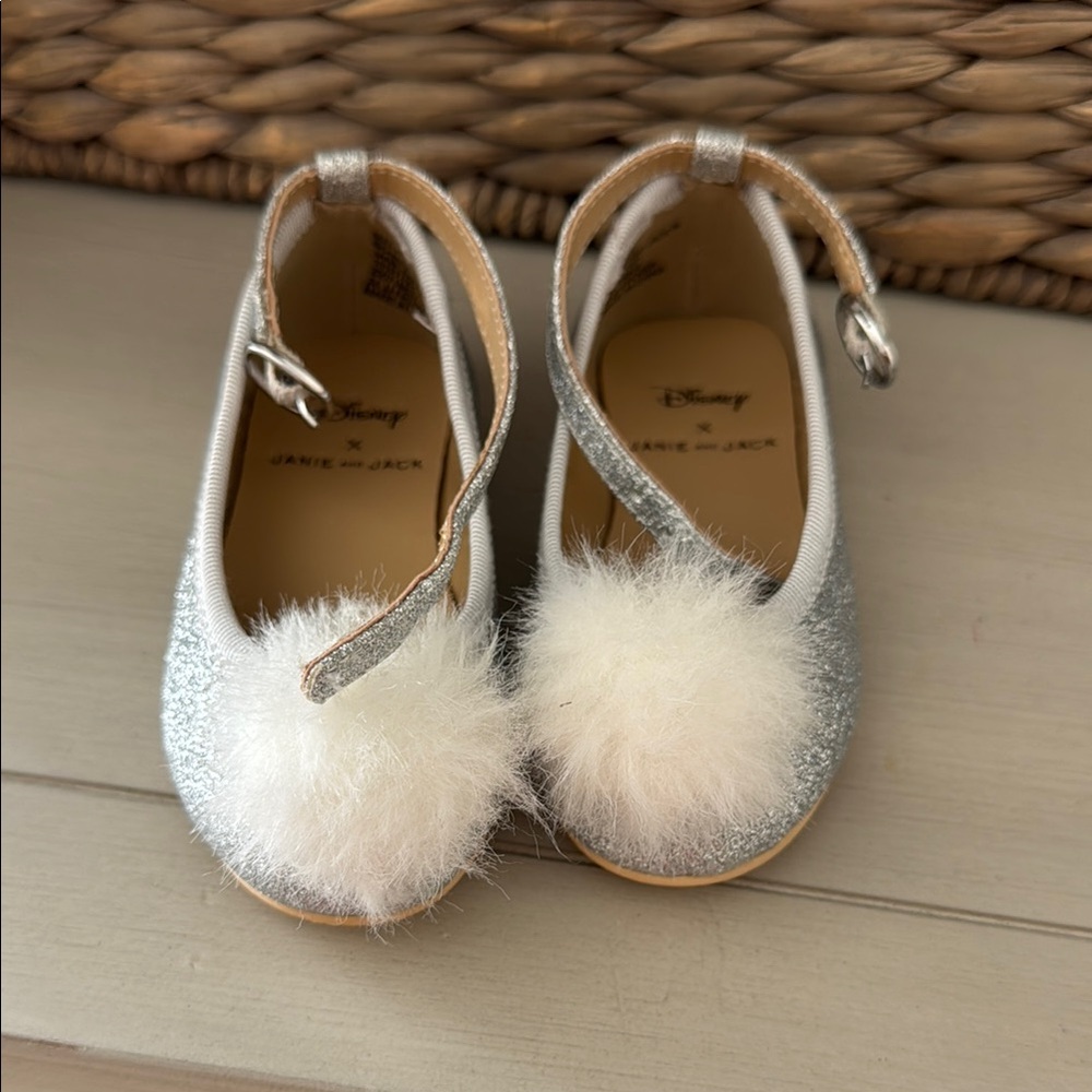 Janie and Jack Silver Kids Shoes